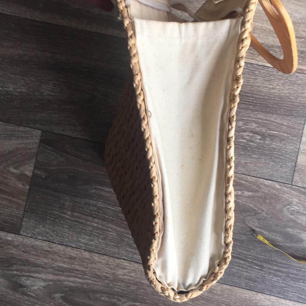 Bohemian Vintage Straw Raffia Lined HandBag - Picture 8 of 9
